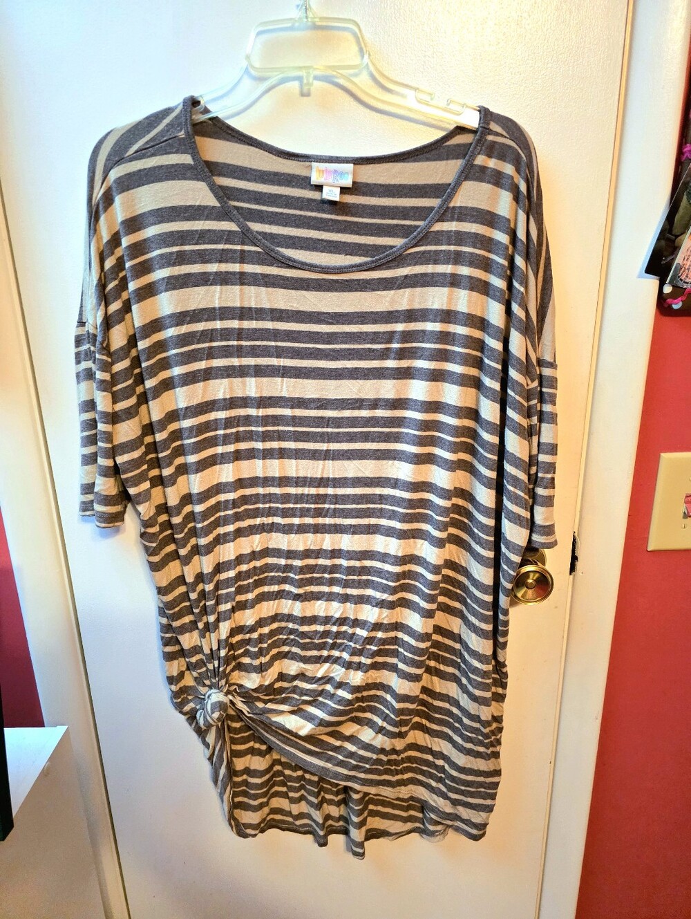 Luluroe Irma Brown Stripes XL